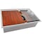 Ruvati 33-inch Workstation Two-Tiered Ledge Kitchen Sink Drop-in Topmount 16 Gauge Stainless Steel RVH8424 - alternate 6